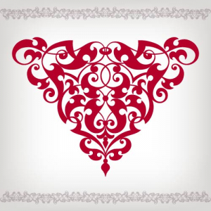 وکتور طرح دایره ای گلدار قهو ه ای